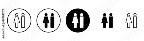Man and woman icon vector isolated on white background. male and female symbol