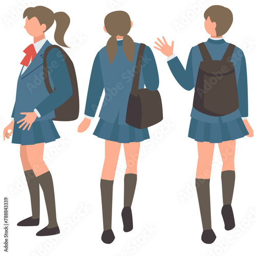 制服を着た女子学生たち