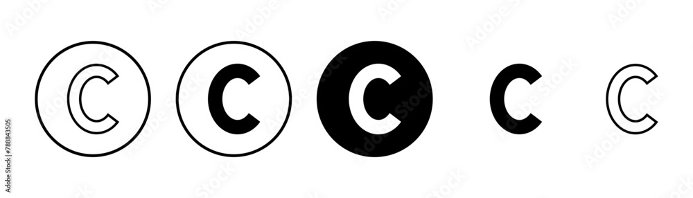 Copyright icon vector isolated on white background. copyright symbols Copyright icon vector isolated on white background. copyright symbols