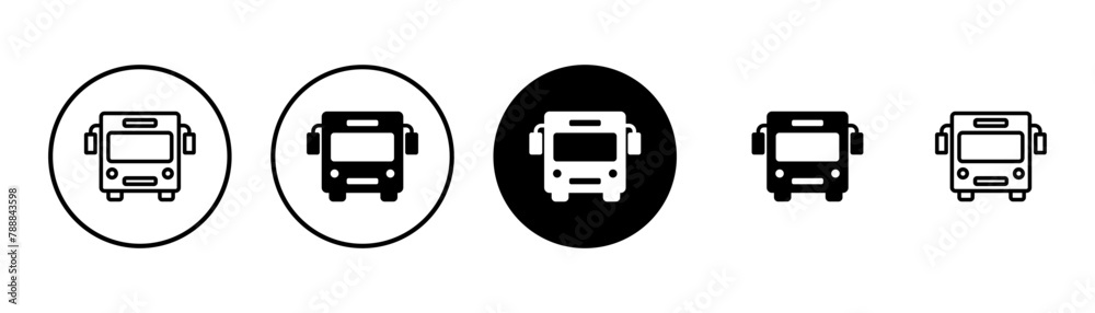 Bus Icon vector isolated on white background. Black bus vector icon Bus Icon vector isolated on white background. Black bus vector icon
