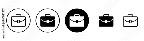 Briefcase icon vector isolated on white background. Briefcase vector icon