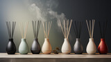 Stylish Reed Diffusers with Gradient Hues and Aroma
