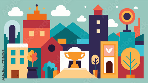 An art exhibit featuring works from different neighborhoods with a prize for the most creative and celebrated piece.