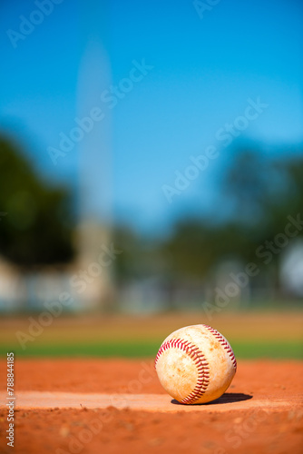 Baseball on Pitcher's Mound
