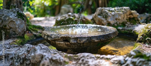 fountain of natural spring water photo