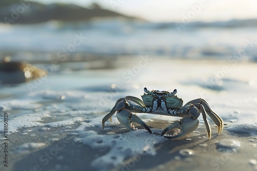 Generative AI   Discover a coastal paradise where vibrant crabs and diverse sea life