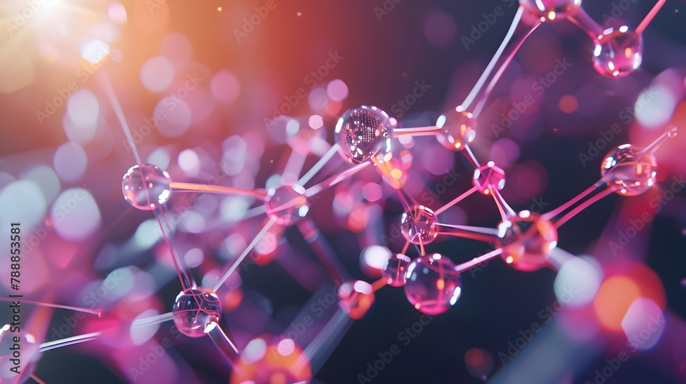 Molecules illustration with technology style. Molecules illustration with technology style.