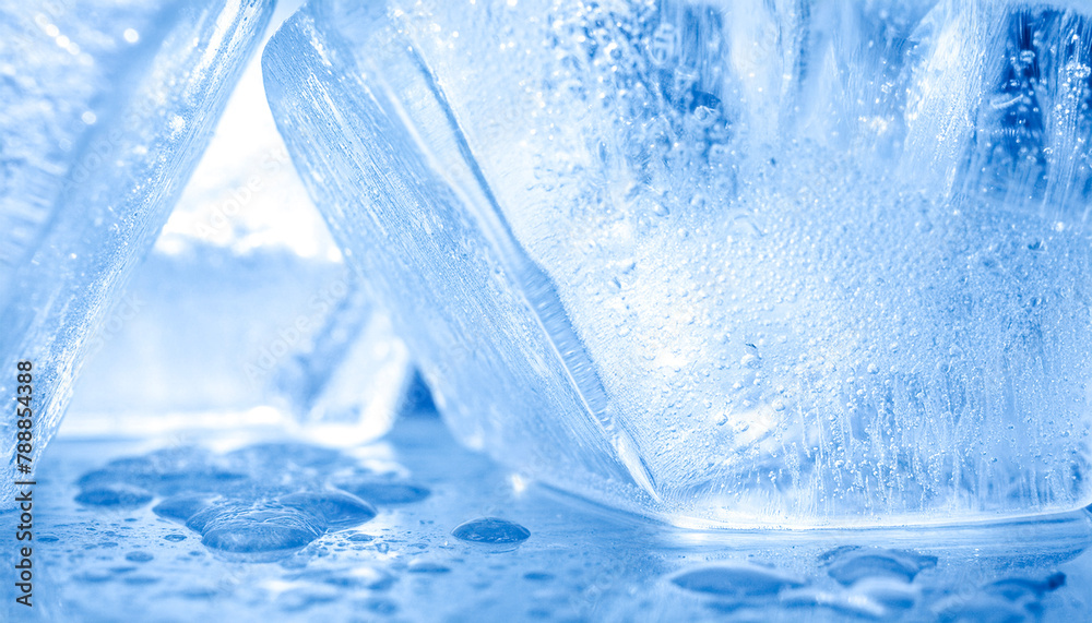 Background of a huge wall made of ice Background of a huge wall made of ice
