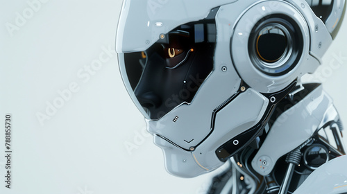 modern humanoid robot isolated on white background © Ali