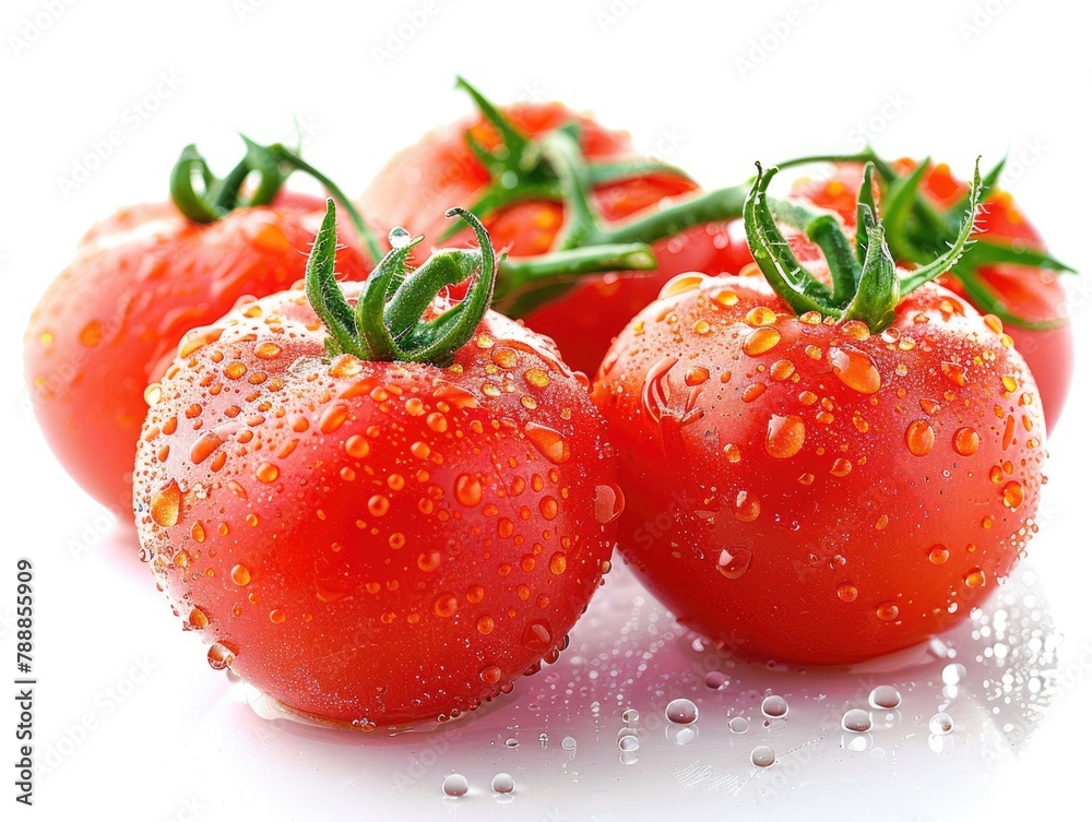 Tomatoes with water droplets Tomatoes with water droplets