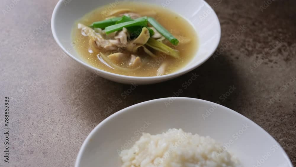 dak gomtang in close-up korean chicken soup dak gomtang in close-up korean chicken soup