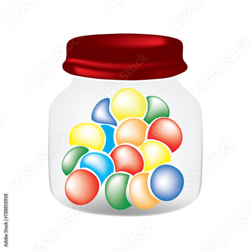 Glass candy jar