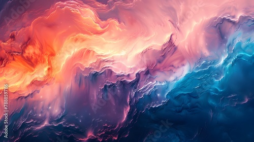 Colorful abstract oil painting wallpaper.