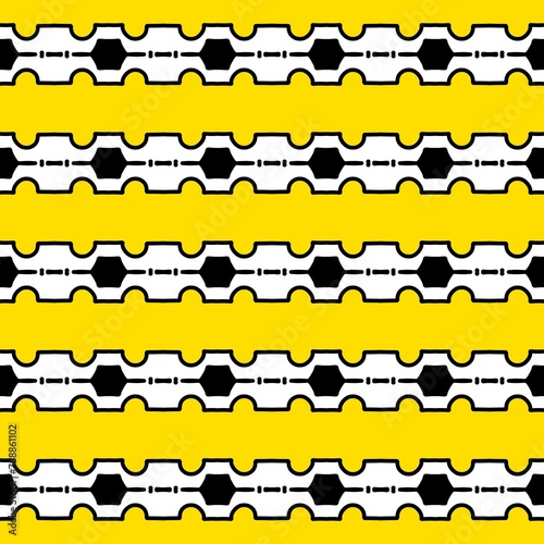 seamless geometric pattern. repeating geometric background. black and white stripes design © mansum008