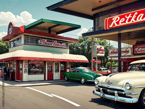 50s gas station
