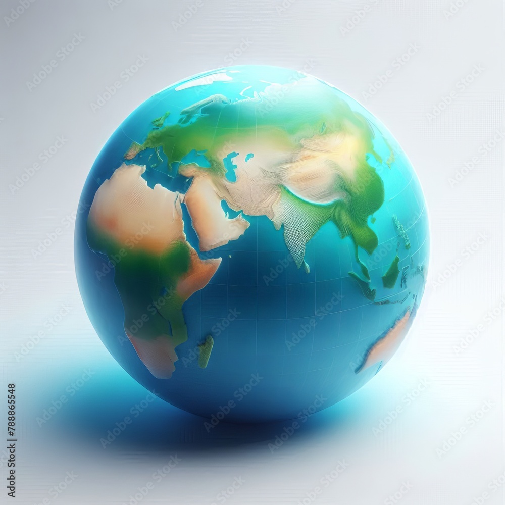 blue shiny earth planet on white blue shiny earth planet on white