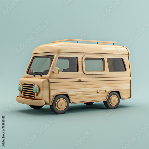 Wooden Toy Van on the Move © anantachat