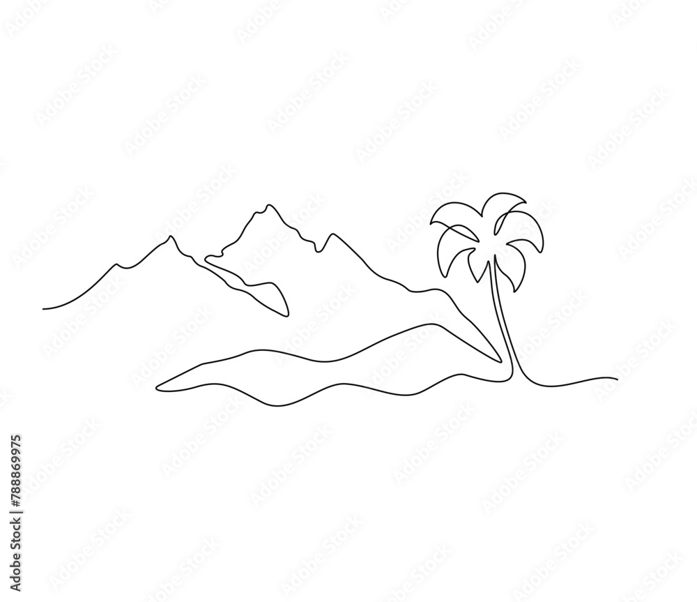Hill one line art illustration victor drawing stock photo Hill one line art illustration victor drawing stock photo
