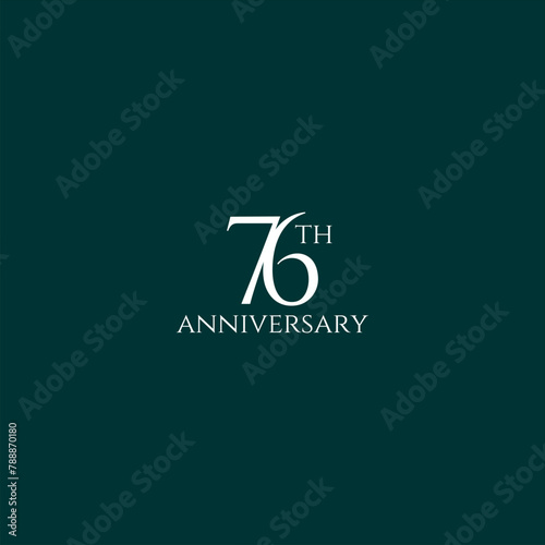 76th logo design, 76th anniversary logo design, vector, symbol, icon