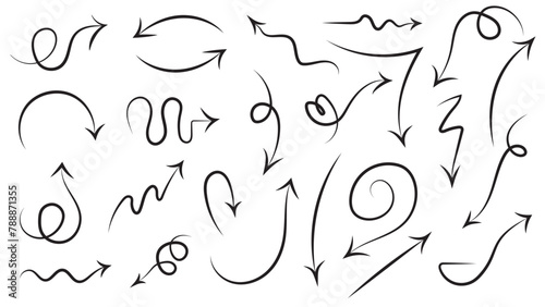 Pack de flechas a mano alzada vectorizadas