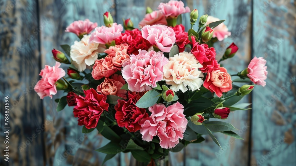 Celebrate Mother s Day with a stunning bouquet of carnations and roses
