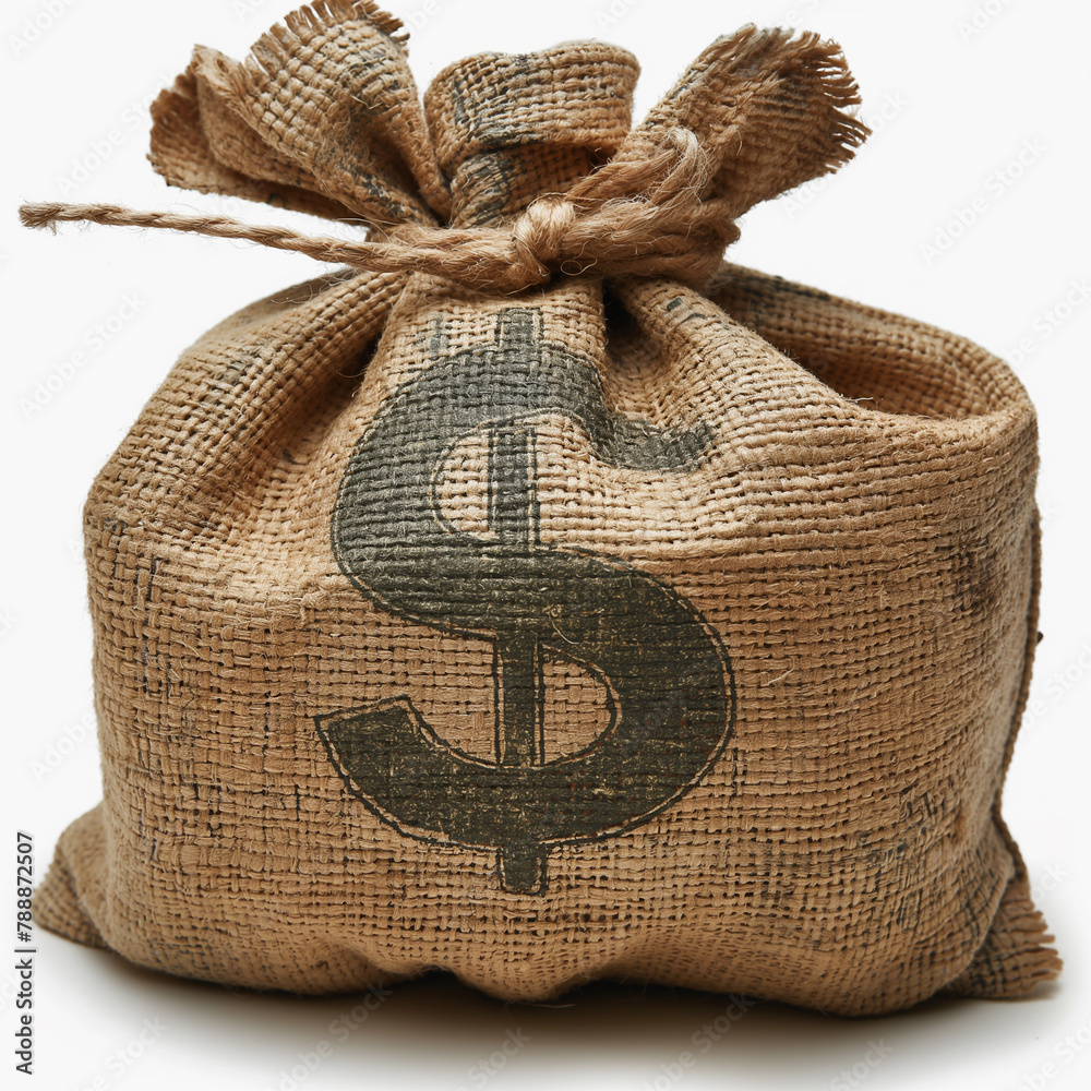 Traditional Money Bag with Dollar Symbol
