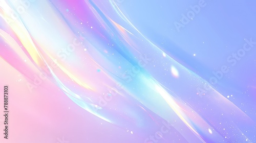 Fototapeta Naklejka Na Ścianę i Meble -  Abstract fluid iridescent holographic neon curved wave in motion colorful background 3d render. Gradient design element for backgrounds, banners, wallpapers, posters and covers