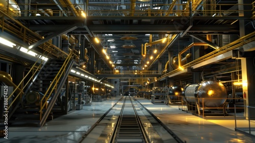 The factory's infrastructure is a marvel of engineering, designed to support large-scale manufacturing operations.