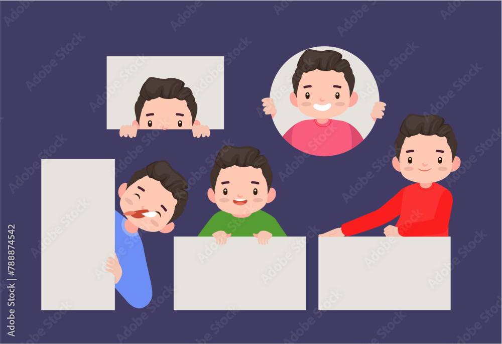 Peeping people collection of illustration Peeping people collection of illustration