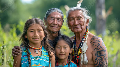 family of indigenous people, native America native, tribe, tribal red indians