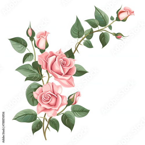 set of floral branch. Wedding concept with flowers. Floral poster  invite. Vector arrangements for greeting card or invitation