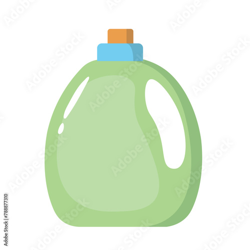 Fabric softener or detergent bottle flat icon design, bottle of cleanser vector illustration, laundry washing liquid isolated on white background
