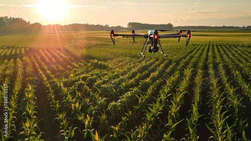 Precision farming techniques analyze data to create customized treatment plans for each section of the field, optimizing crop yield.