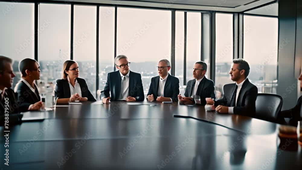 Business People Meeting Around Conference Table Generative AI Business People Meeting Around Conference Table Generative AI