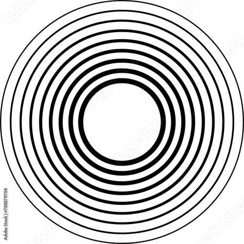 Circle line gradient. Geometric design element