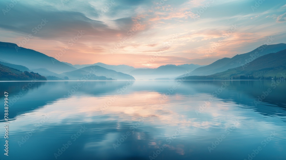 Tranquil Lake at Twilight: Mindfulness and Mental Health Backdrop for Anxiety Awareness Month