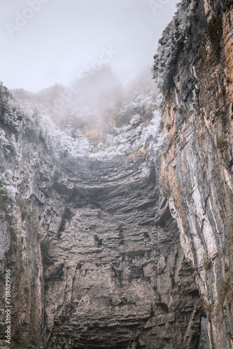 Picturesque area of the Longshuixia Fissure with its waterfalls  Wulong  China