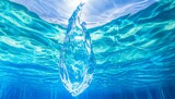水　スプラッシュ　クリア　液体　モーション　透明　青　フレッシュ　ピュア　動き　波紋