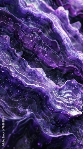 a purple and black marbled surface with a swirling pattern