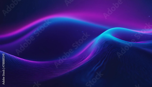 Abstract blue and purple liquid background, Glowing retro waves vector design.