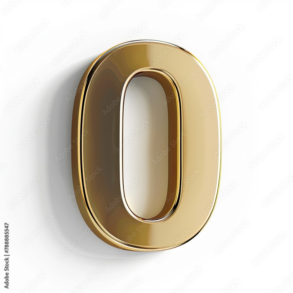 Obraz premium 3D render elegant design of the number 