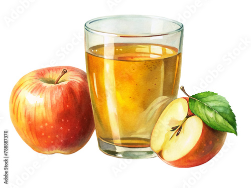 glass of fresh apple juice