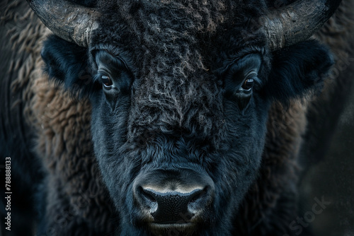 A closeup shot of a bison - Generative AI
