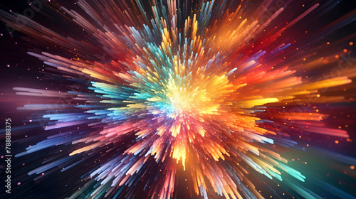 Digital technology futuristic point explosion abstract pattern poster web page PPT background