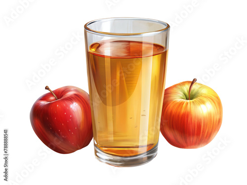 glass of fresh apple juice