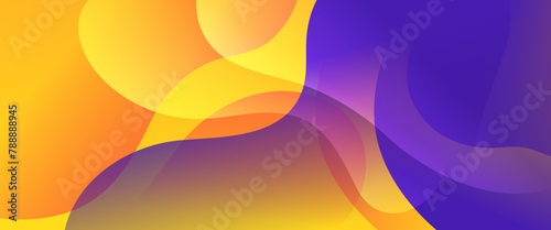 Orange yellow and purple violet vector gradient abstract banner with shapes elements. For background presentation, background, wallpaper, banner, brochure, web layout, and cover