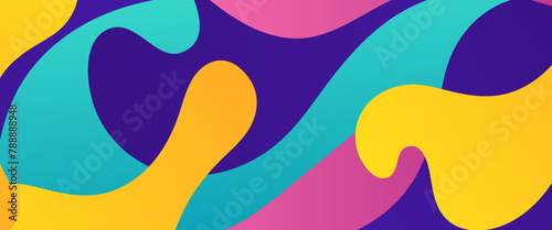 Colorful vector abstract banner with simple geometric shapes. For cover design, book design, poster, cd cover, flyer, website backgrounds or advertising