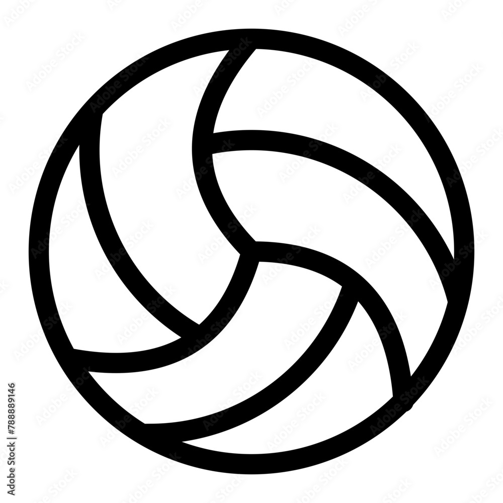 volley ball line icon - obrazy, fototapety, plakaty 