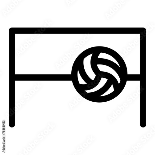 volley ball net line icon photo