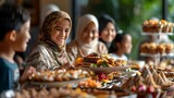 Joyous Family Gathering During Eid al Adha with Delectable Feast and Warm Atmosphere